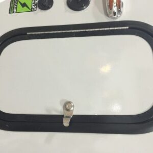 Door, Baggage 18" x 10" Ice Grey/Black