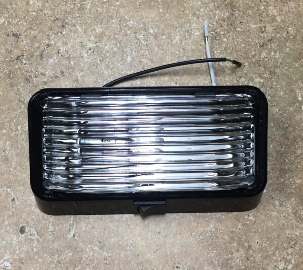 LIGHT, PORCH CLR W/SWITCH BLACK